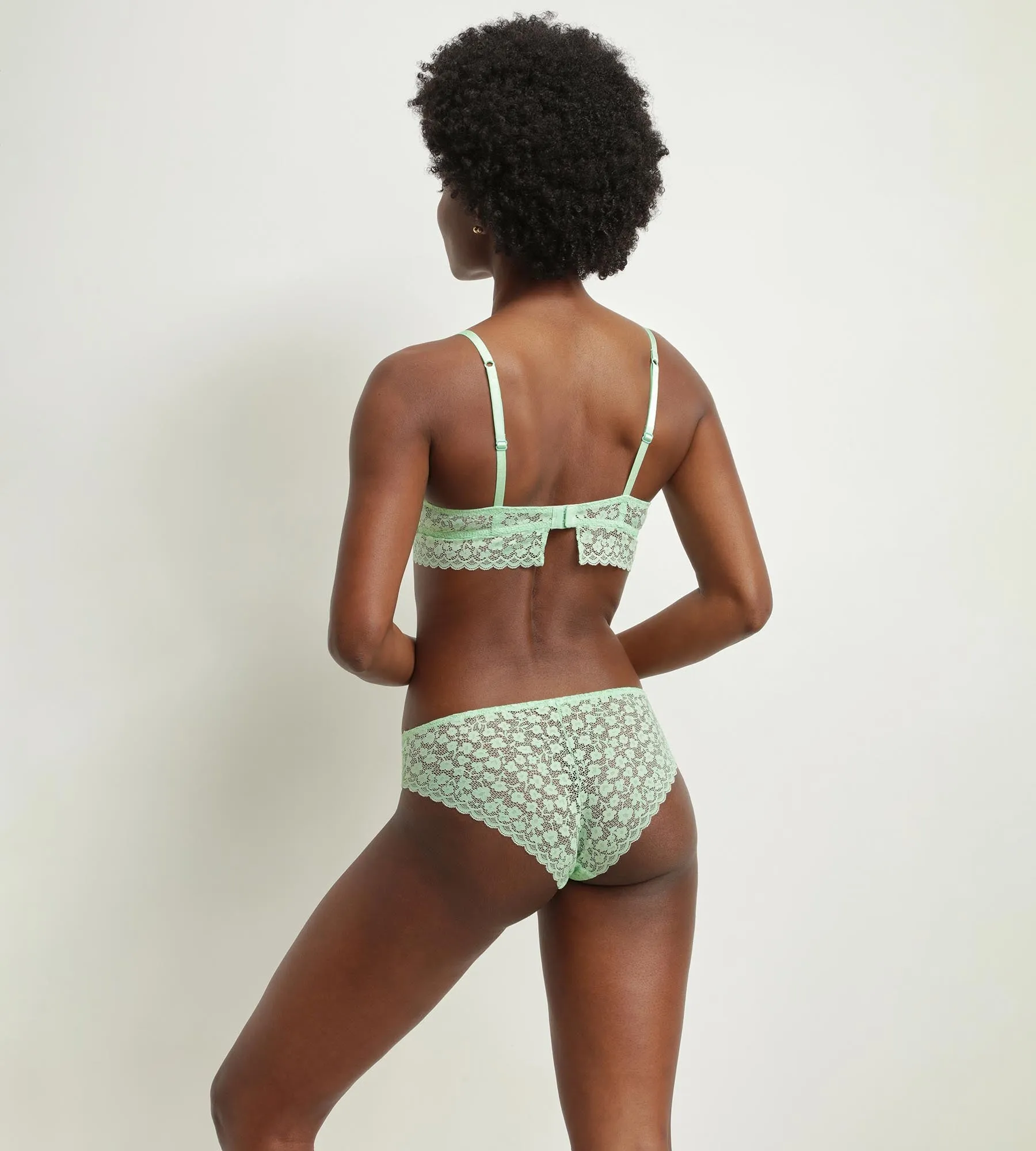 Green Water floral lace triangle bra Daisy Lace