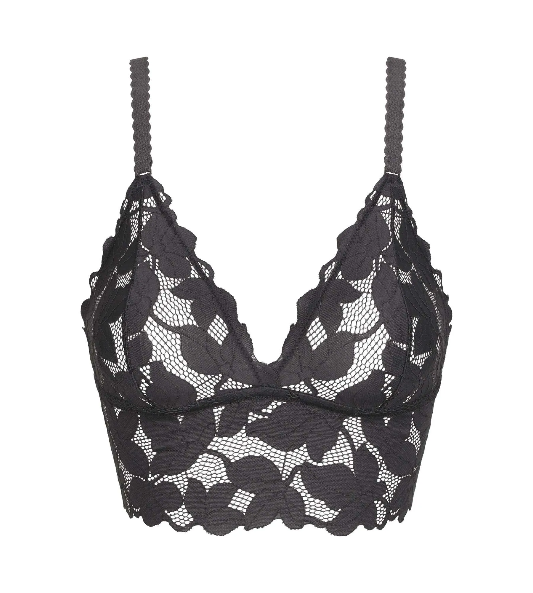 Grey floral lace scarf bra Dim Lacy