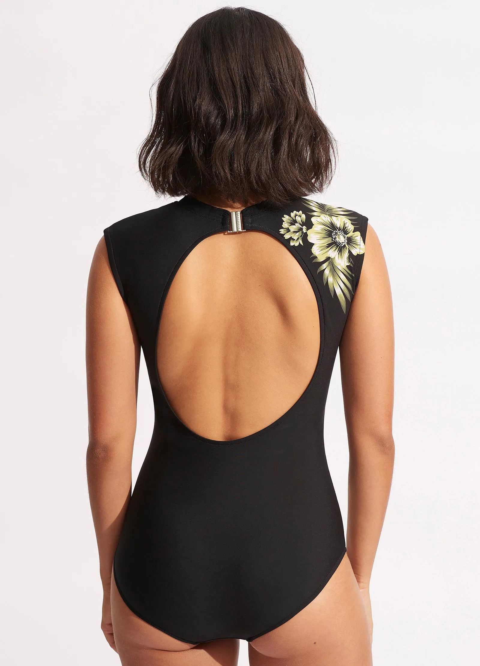 Island In The Sun Cap Sleeve One Piece - Avocado
