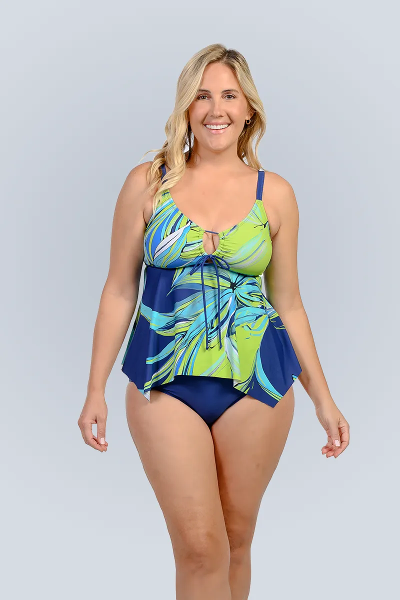 Keyhole handkerchief tankini