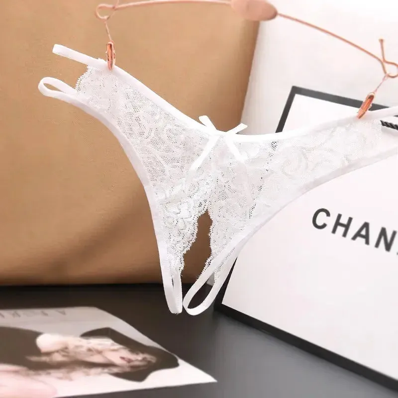 Lace G-Strings Open Crotch Panties