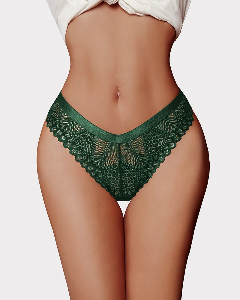 Lace Panty Rhinestone Underwear