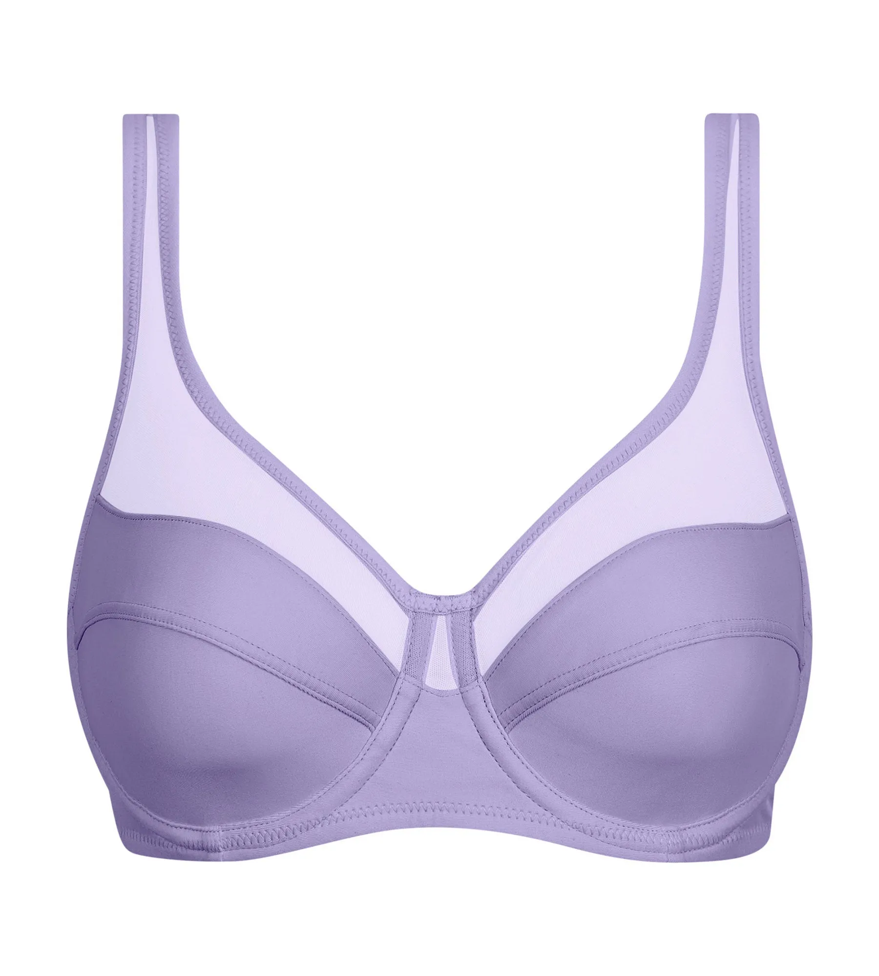 Lila Dim Generous microfiber and tulle push-on bra