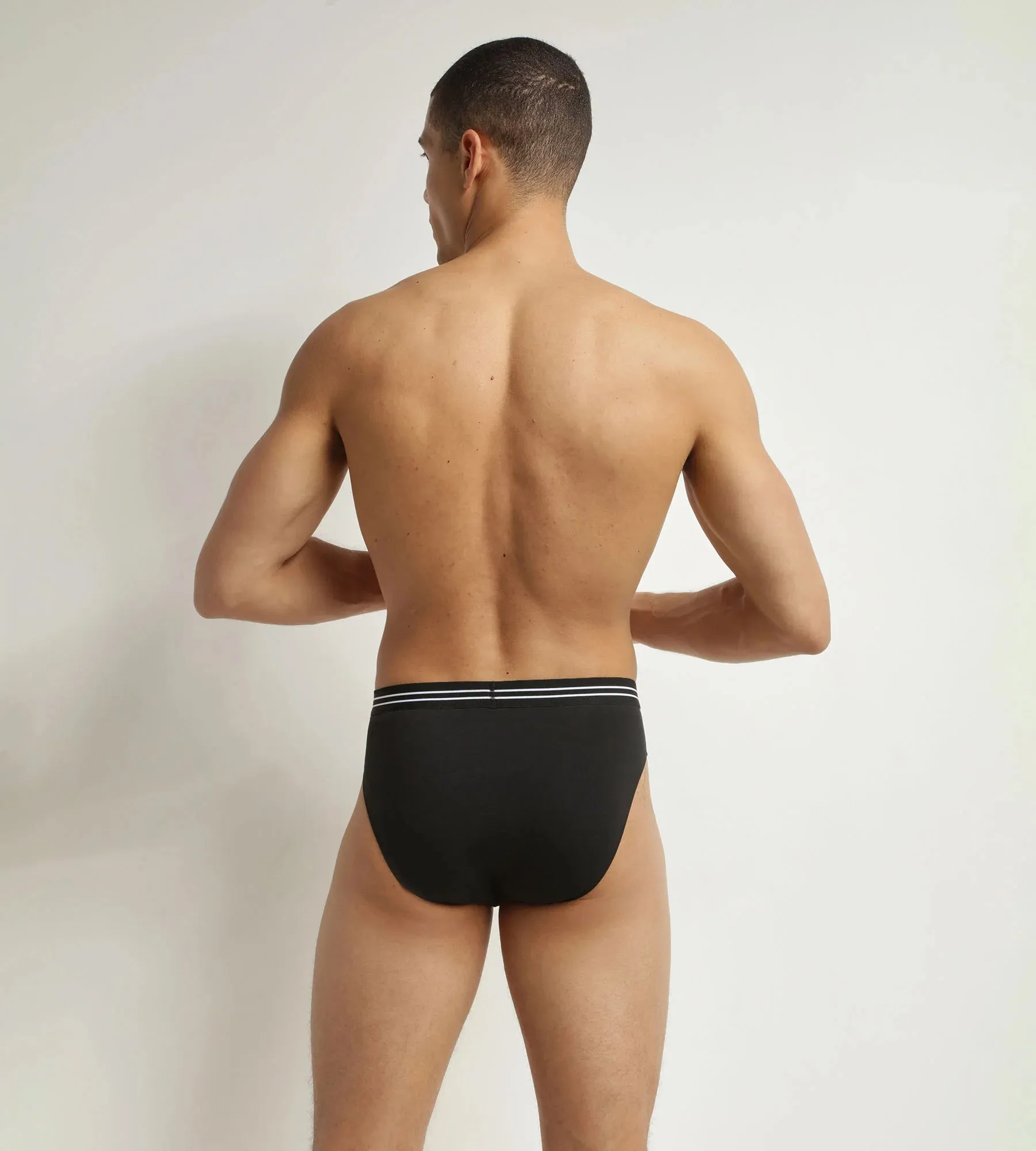 Lot de 4 slips homme en coton stretch Noir EcoDim