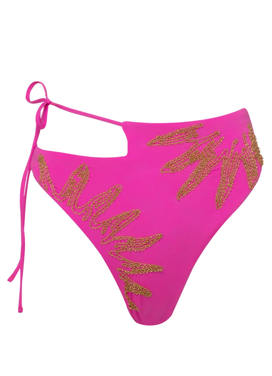 Maaji Caramel Sun Orion High Rise Cut Out Bikini Bottom
