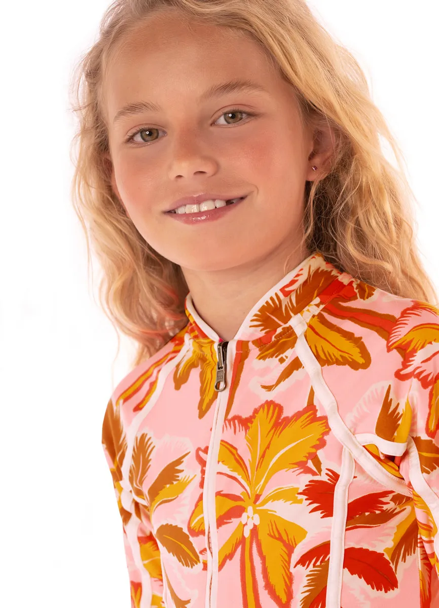 Maaji Pink Palms Moorea One Piece Girls