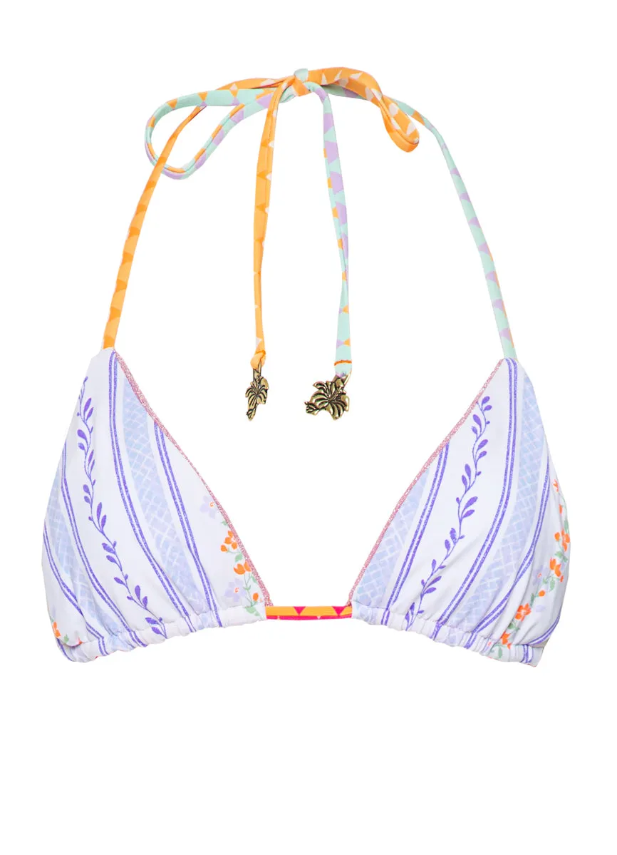Maaji Pink Prism Balming Sliding Triangle Bikini Top