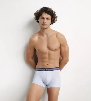 Men's boxer shorts in modal cotton with striped waistband Blue Artic Dim Smart