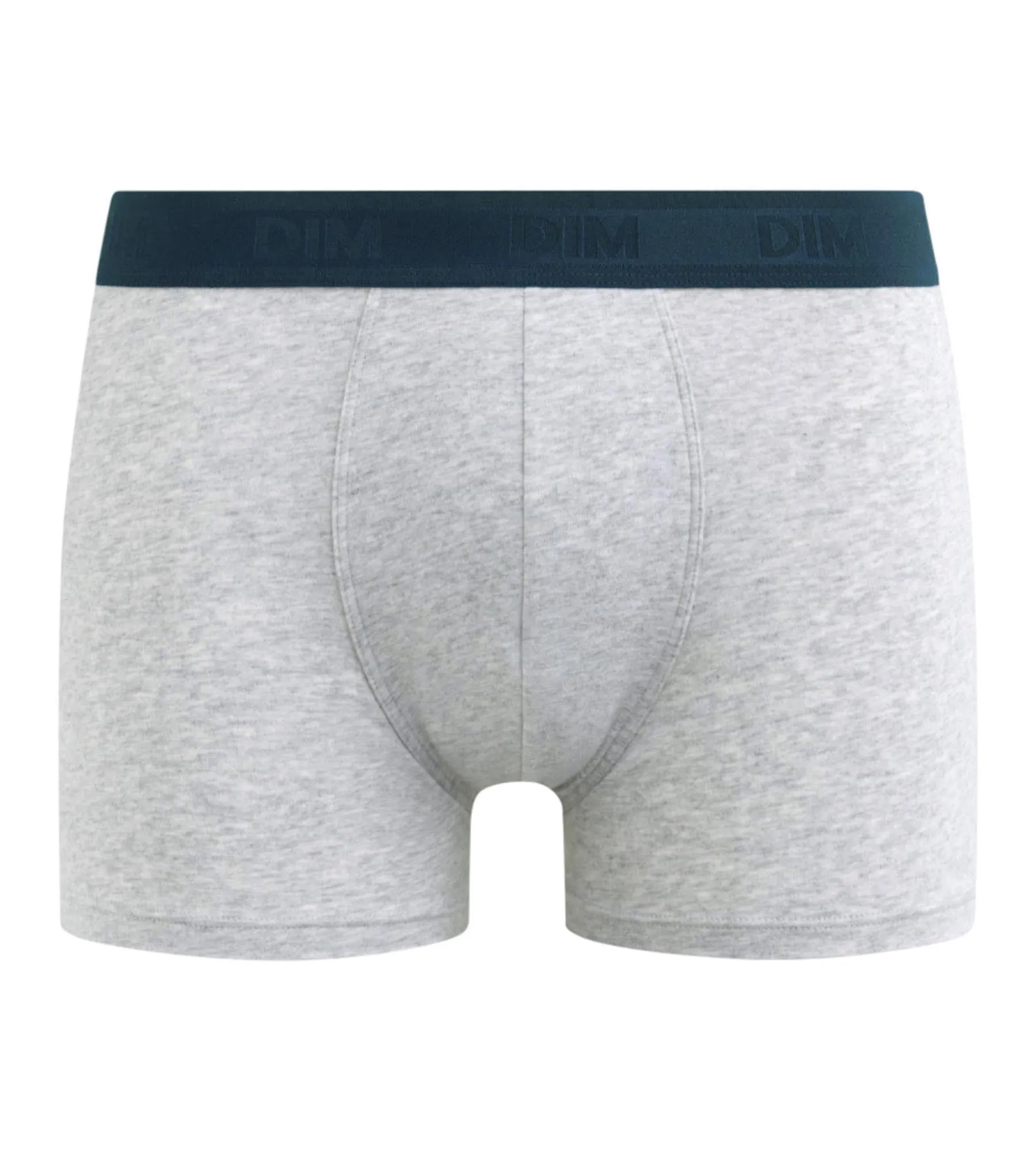 Men's Grey stretch cotton boxer briefs with contrasting waistband  Dim Fancy