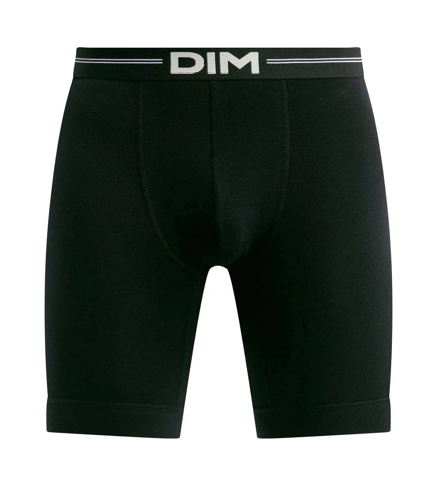 Men's long modal cotton boxers in Black Dim Icons Essentiel
