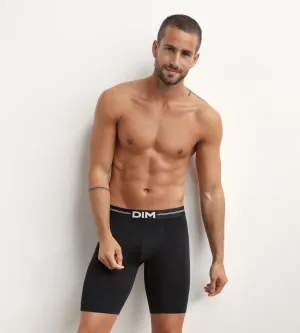 Men's long modal cotton boxers in Black Dim Icons Essentiel