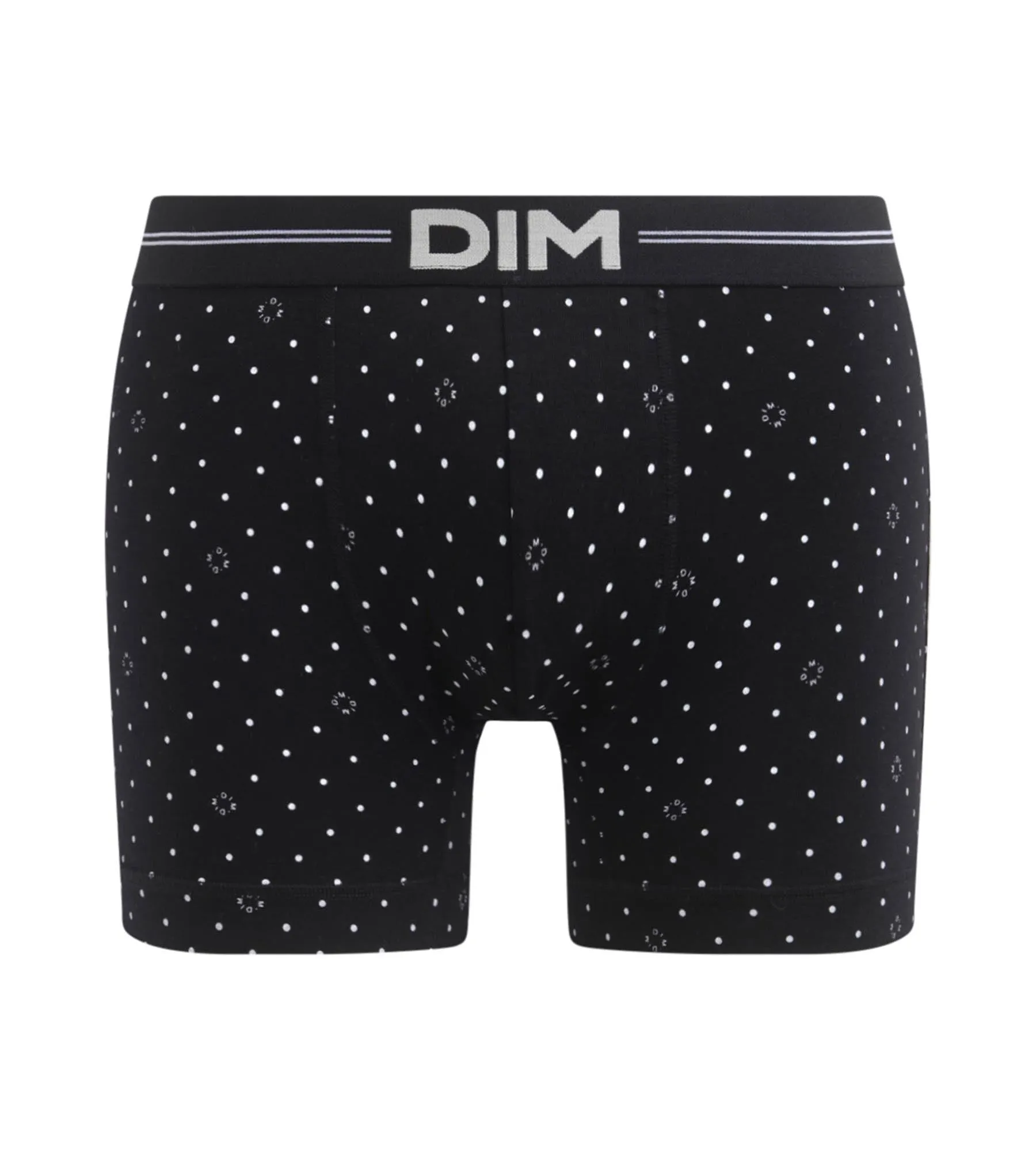 Men's microfibre boxers in Black with logomania pattern Dim Icons Essentiel