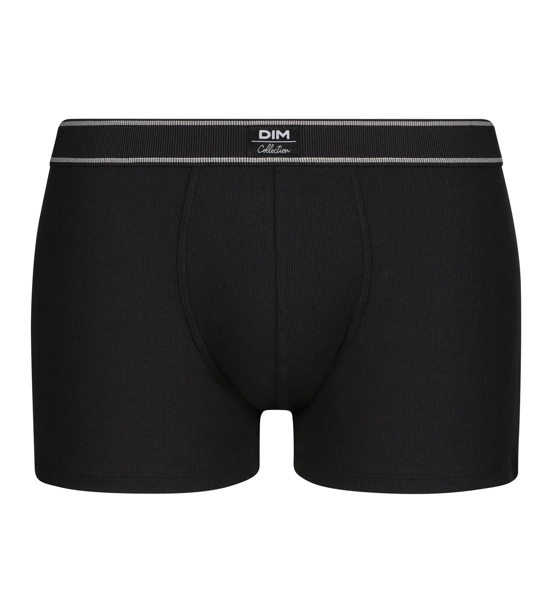 Men's ribbed modal cotton boxer shorts Black Dim Elegant