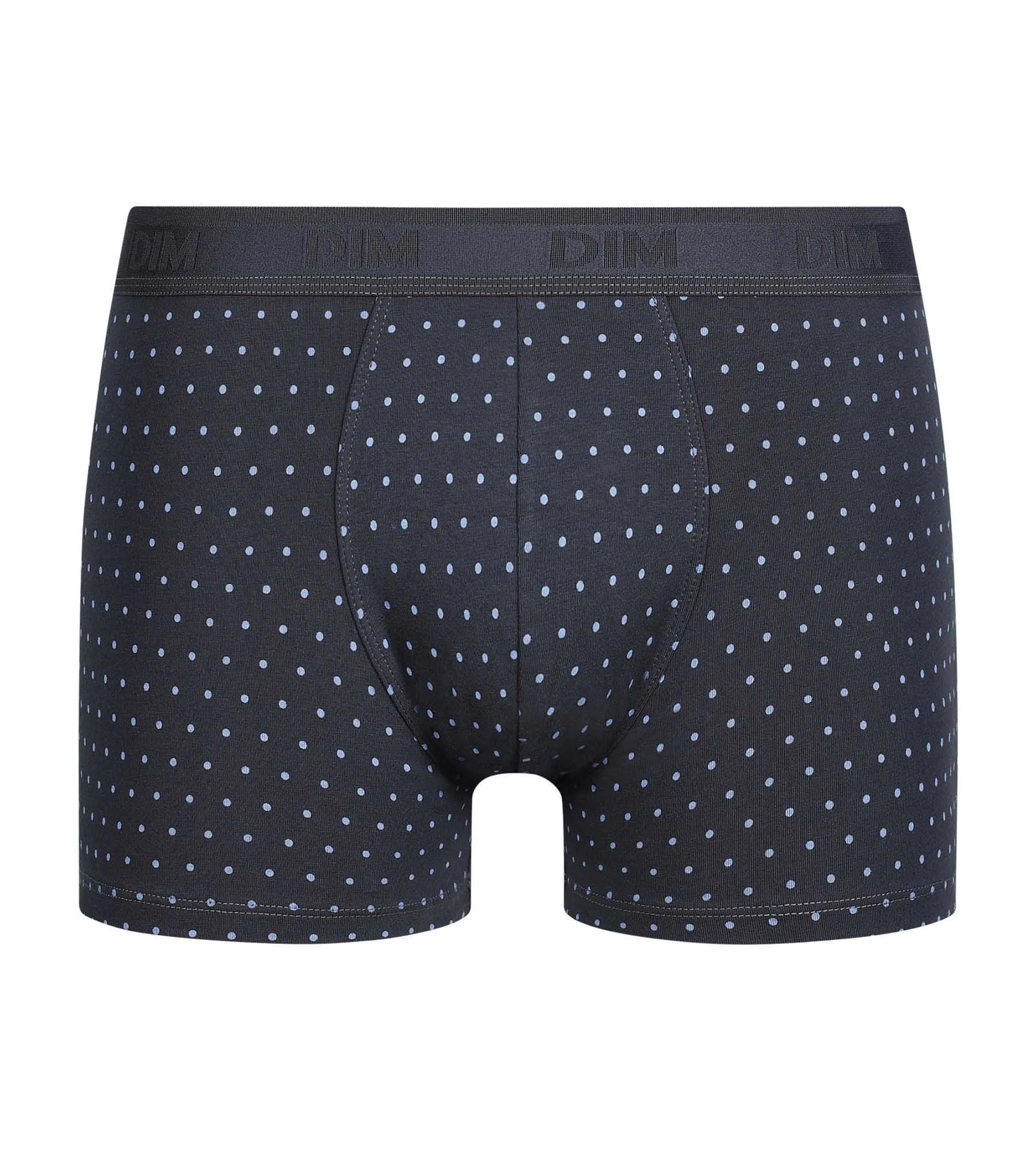 Men's stretch cotton boxer shorts in lavender with polka dots Dim Fancy