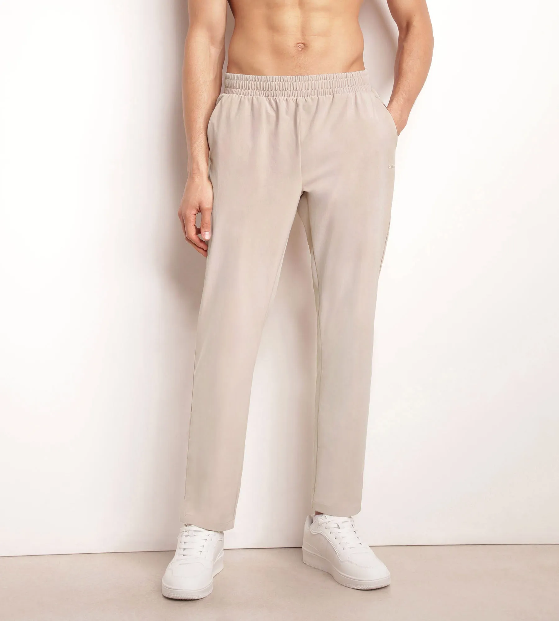 Men's stretch jersey chino trousers Dim Move Beige