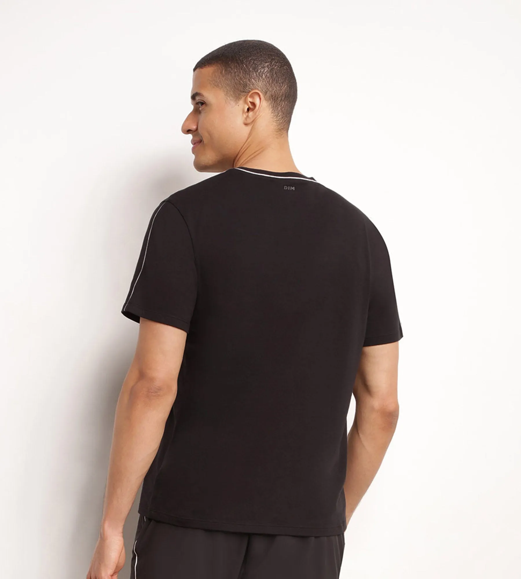 Men's thermoregulating jersey sports T-shirt Black Dim Move