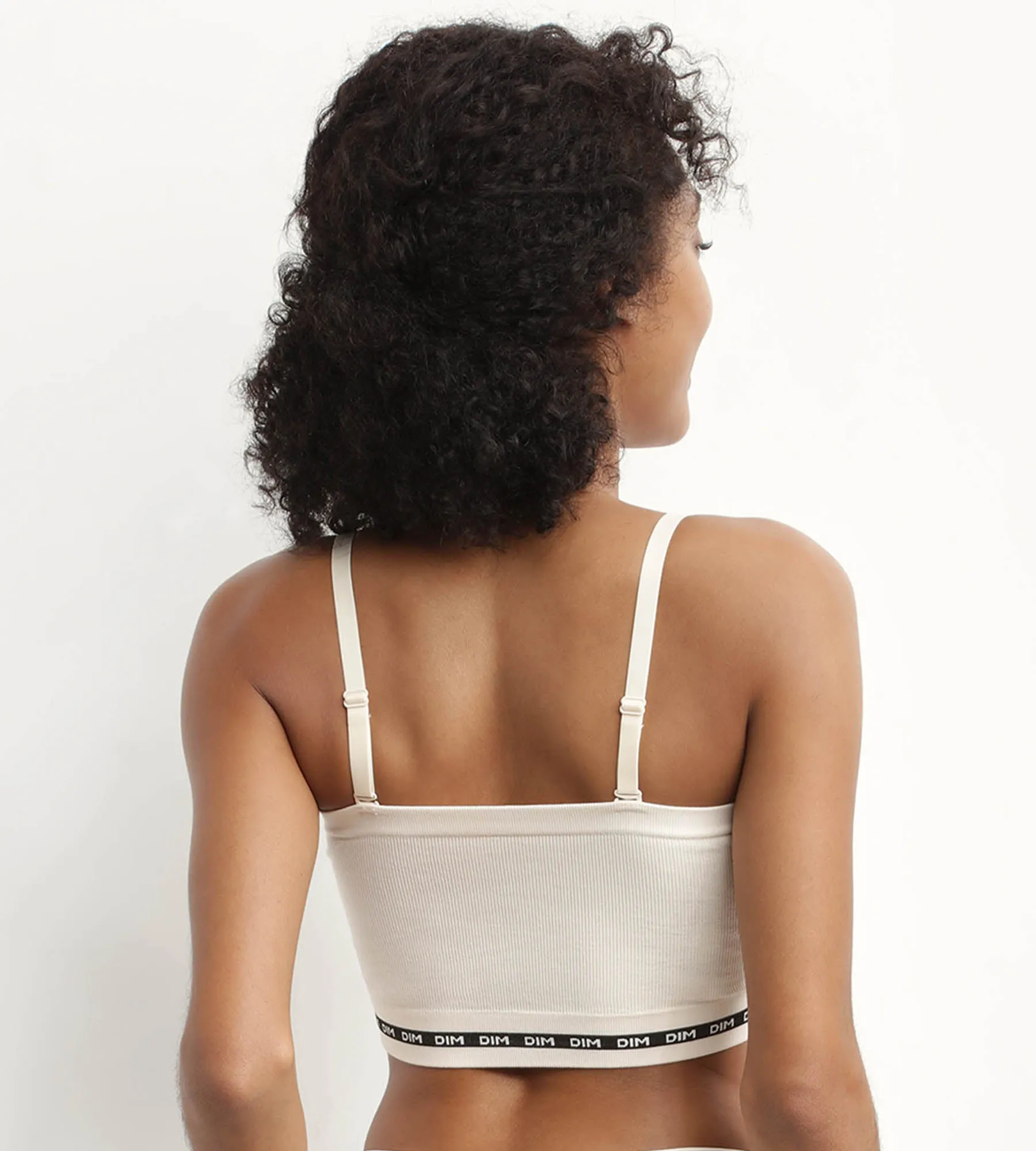 Microfibre wireless Beige bandeau bra Dim Icon Seamless