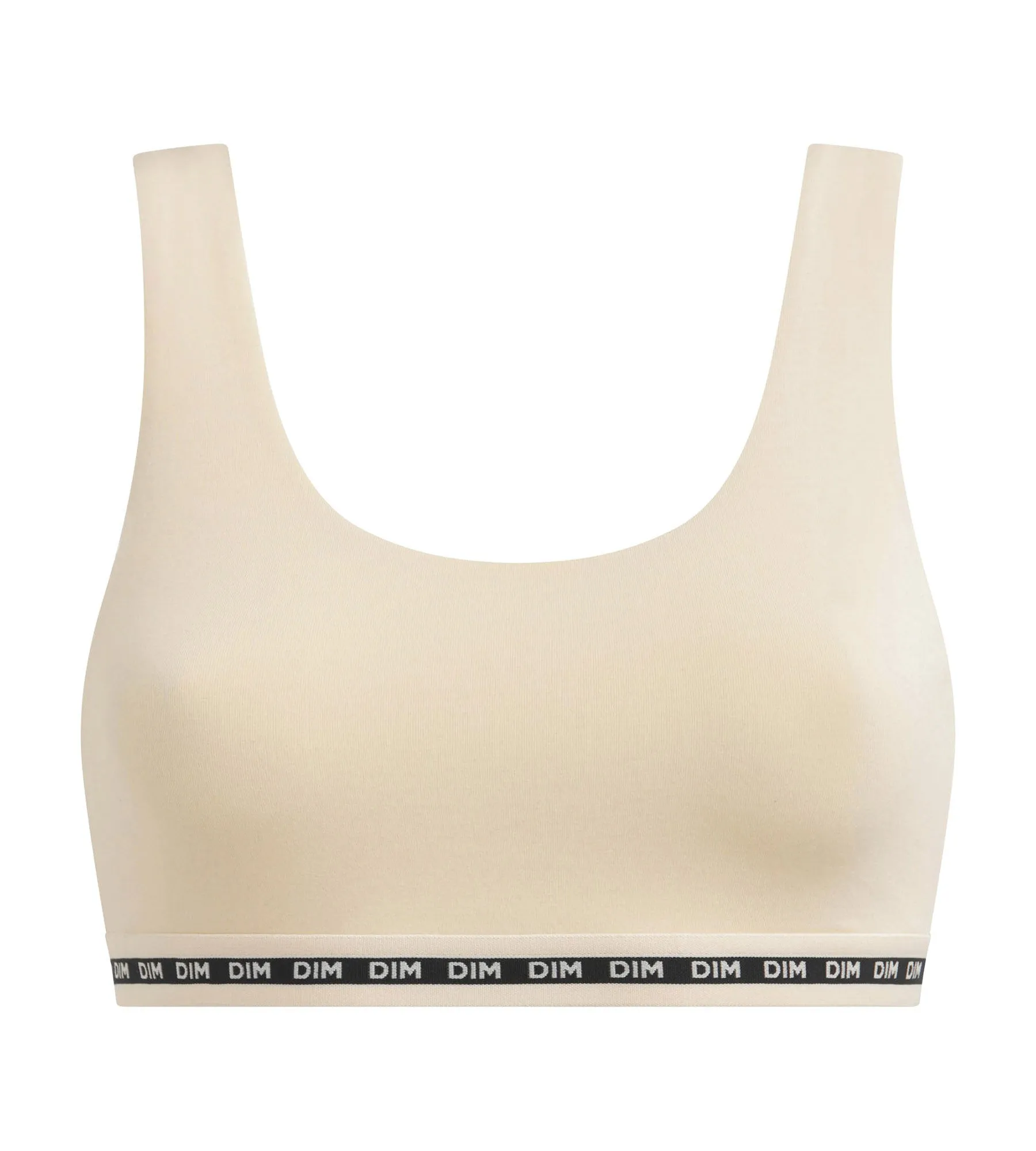 Modal polyamide wireless Beige crop top bra  Dim Icons Essentiel