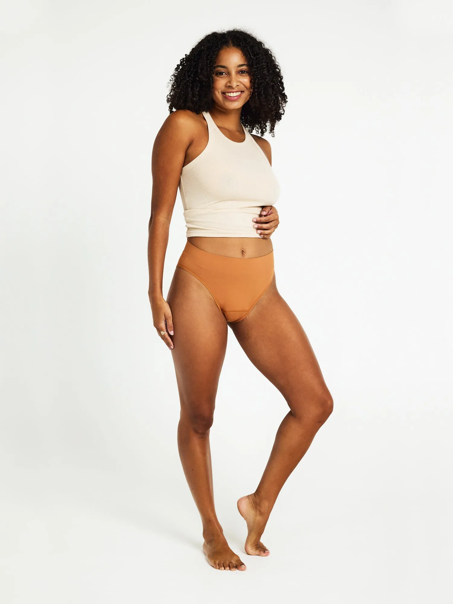 ModiComfort Seamless Hi-Leg Brief Moderate Caramel