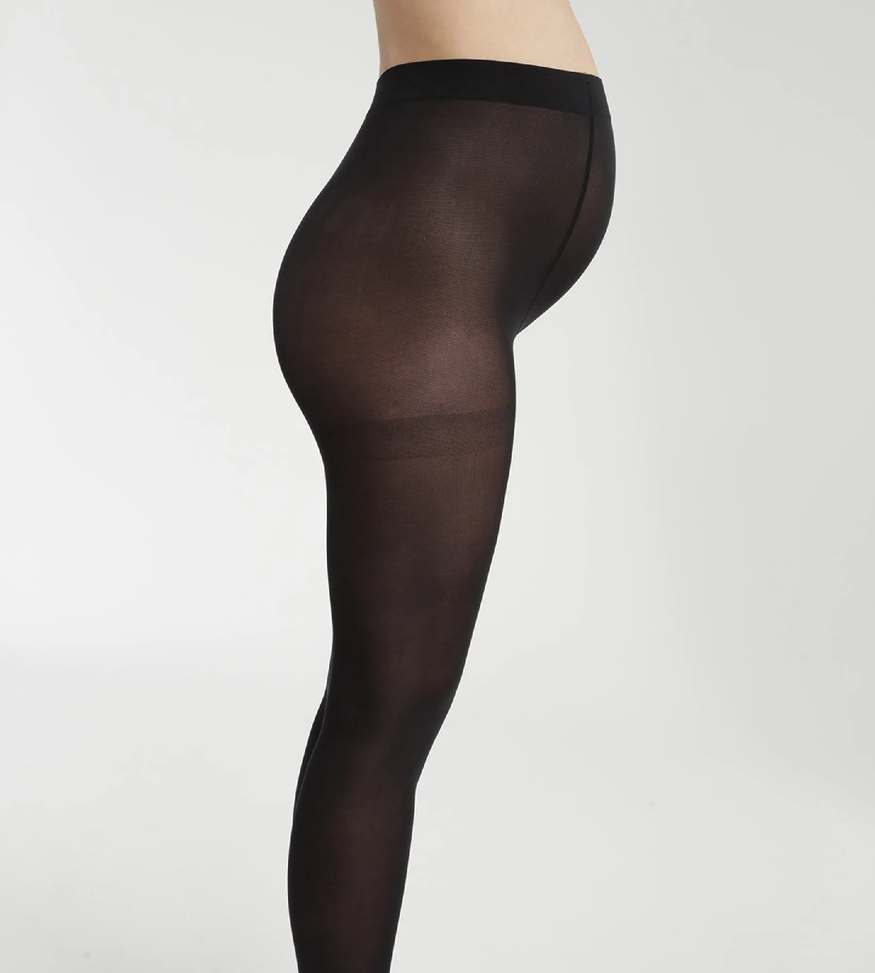 Opaque Dim Style Mama maternity tights with an ultra stretchy waistband