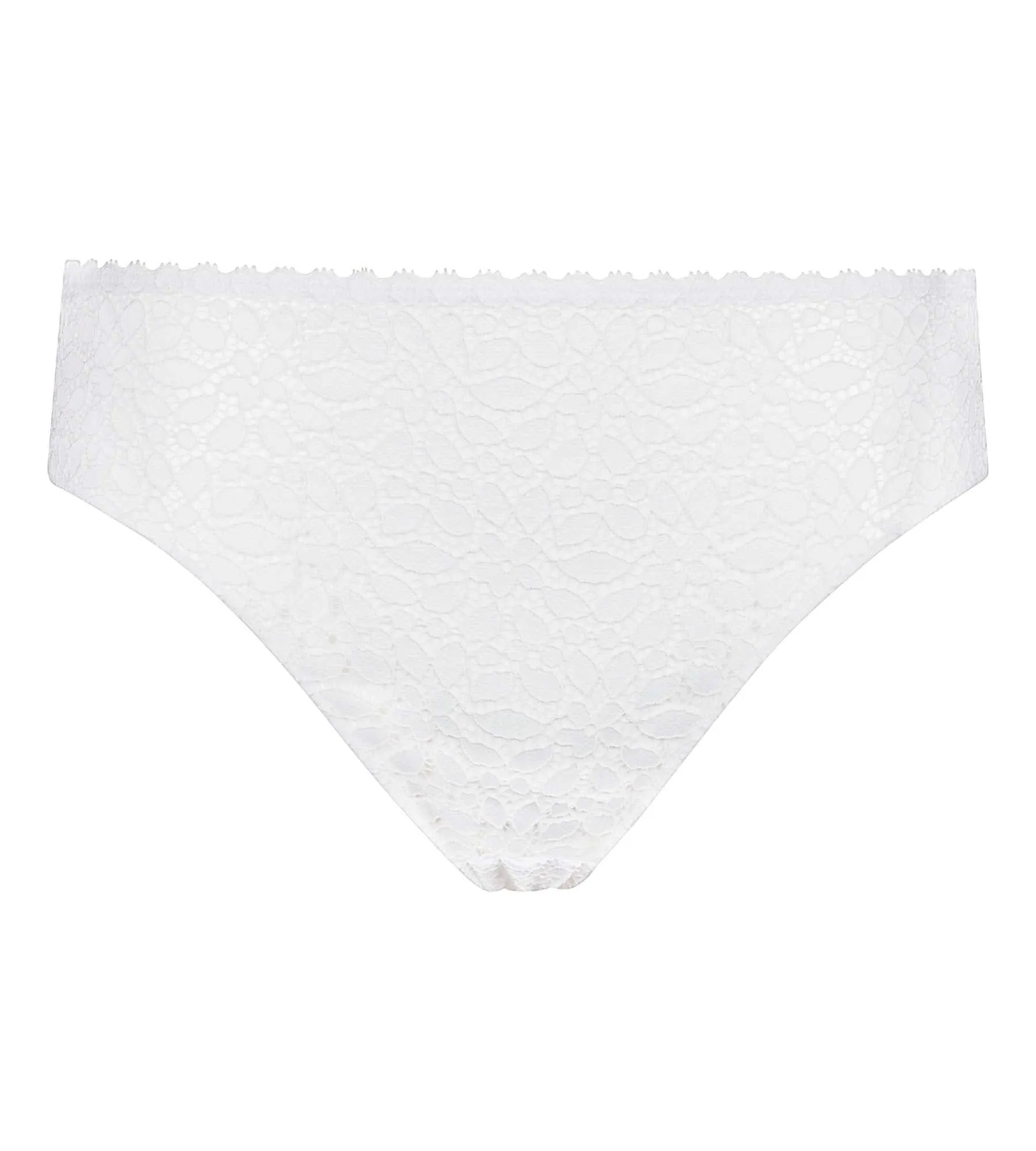 Openwork lace knickers with floral patterns in White Daily Dentelle