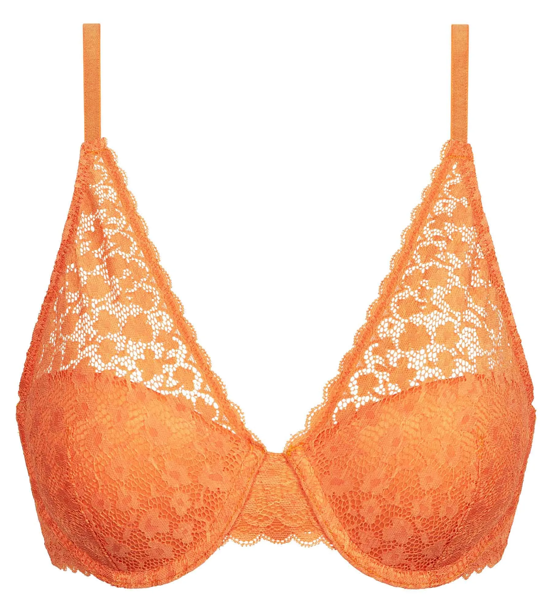 Orange Daisy Lace floral scarf bra