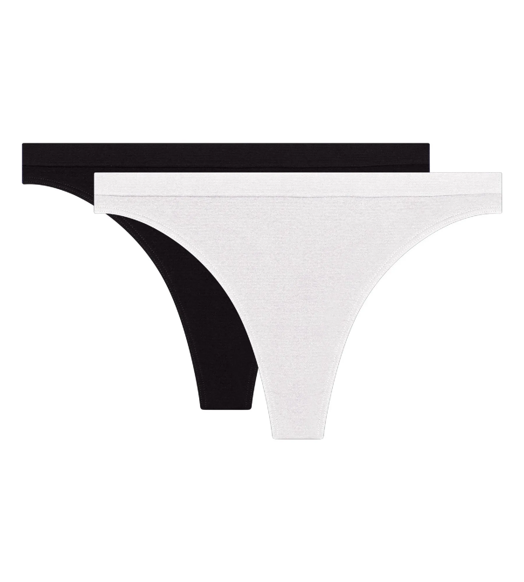 Pack of 2 black and white seamless thongs Les Pockets EcoDim