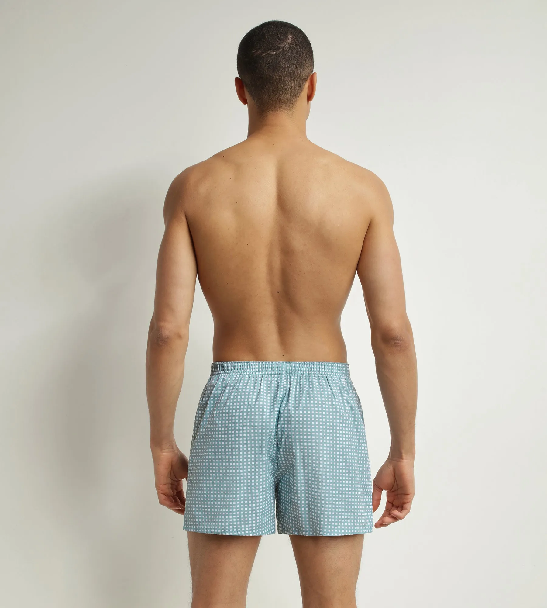 Pack of 2 boxer shorts men's Red Green organic cotton Vichy pattern Dim Good