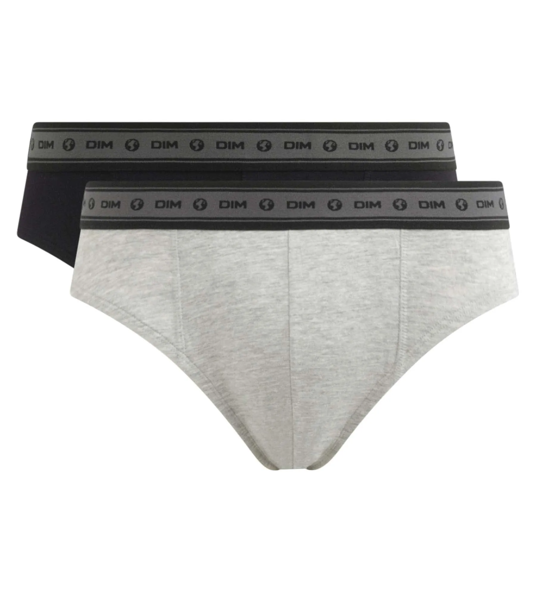 Pack of 2 briefs men's Black Pearl Grey organic cotton Dim Good