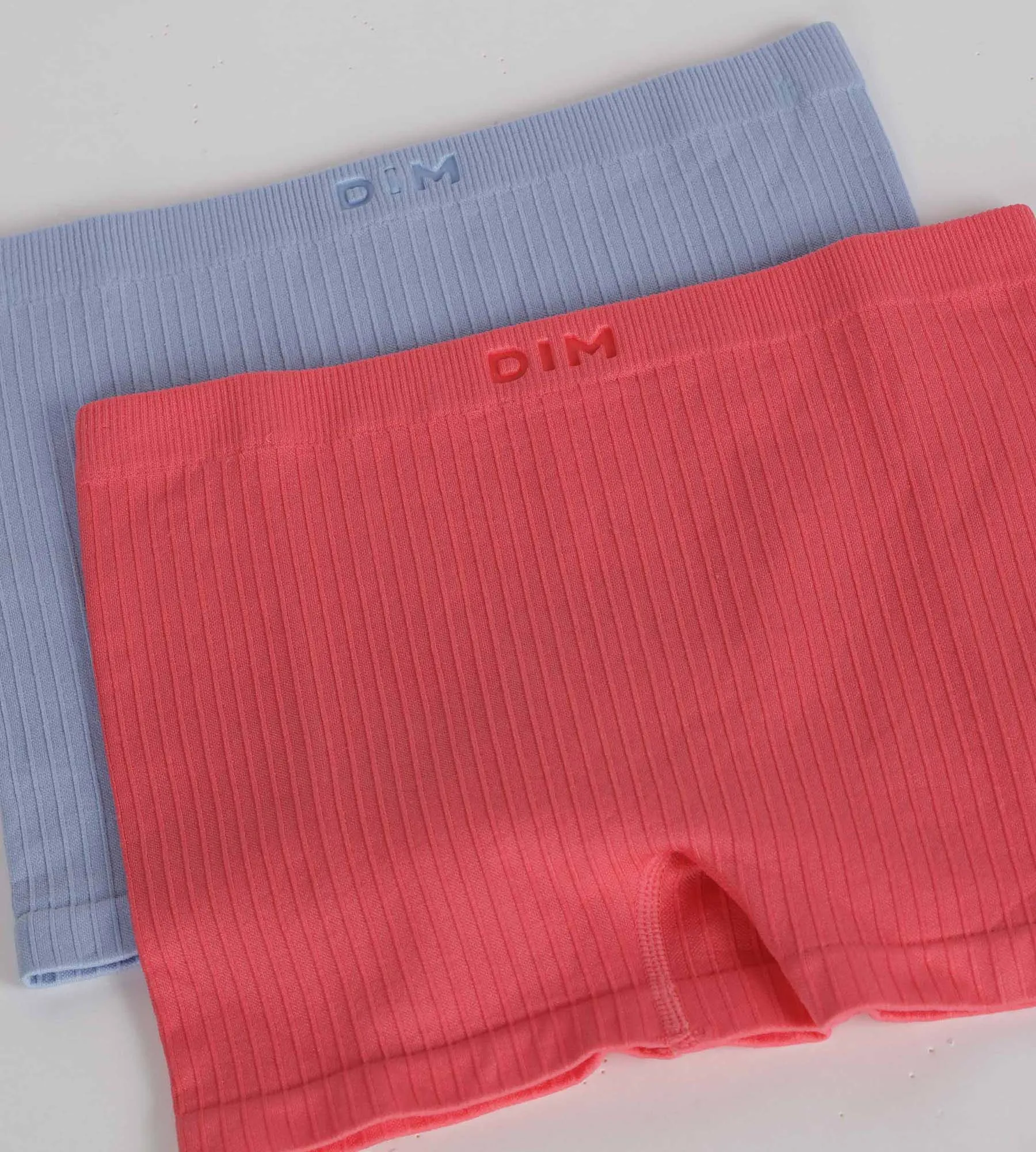 Pack of 2 Chardon Blue and Pink Dim Seamless microfiber boxer shorts for girls