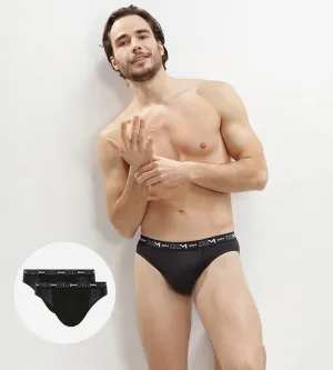 Pack of 2 Men's Black Stretch Cotton Briefs