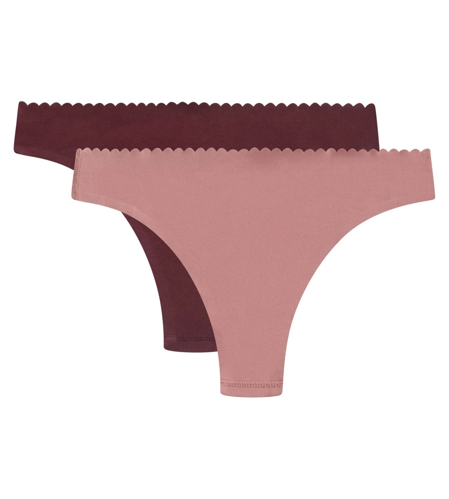Pack of 2 women's tangas in Pink and Ruby microfibre Body Touch Easy