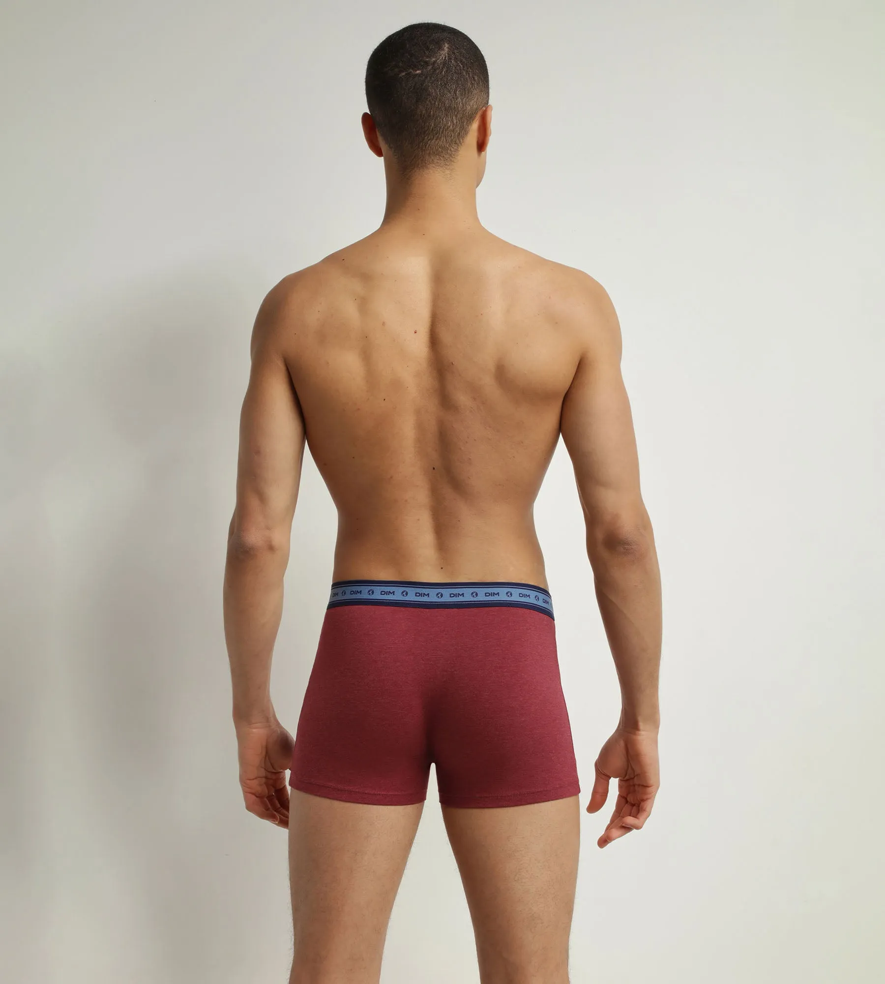 Pack of 3 boxers men's Blue Red Denim organic cotton Dim Good