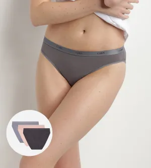 Pack of 3 briefs taupe, pink and grey Les Pockets EcoDIM