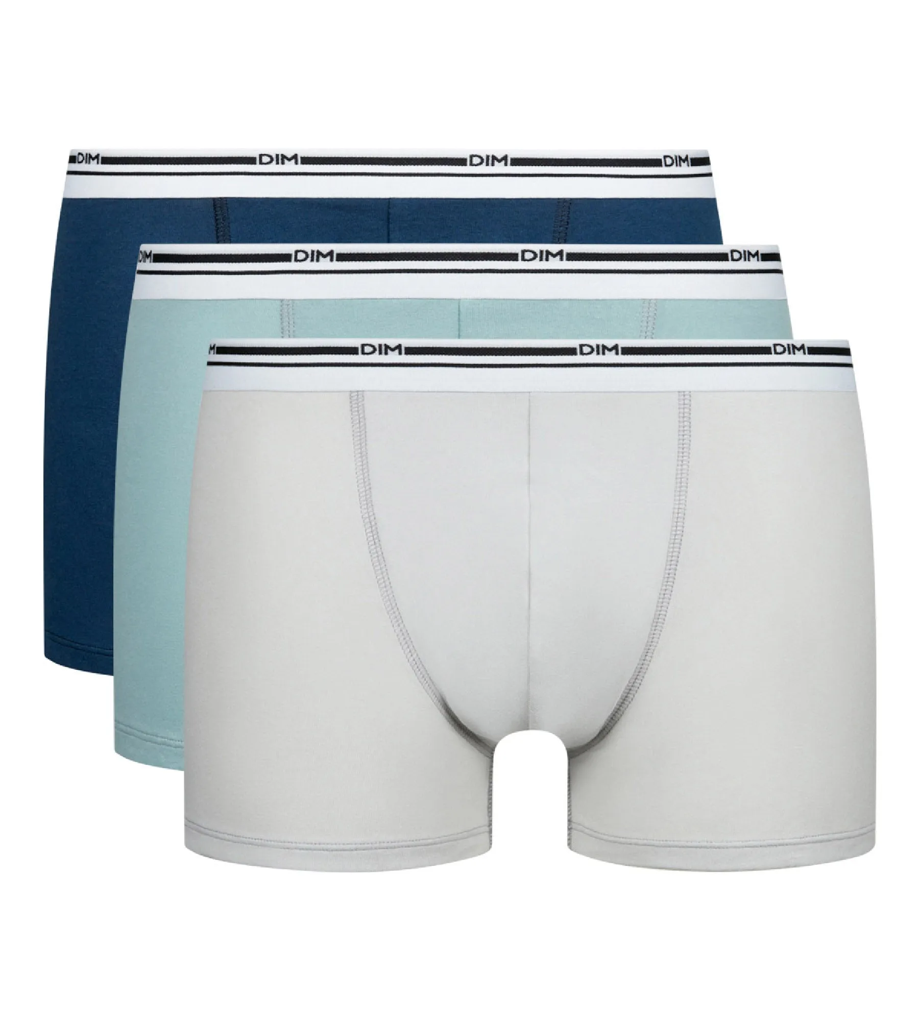 Pack of 3 Classic colours Blue grey men's stretch cotton boxers