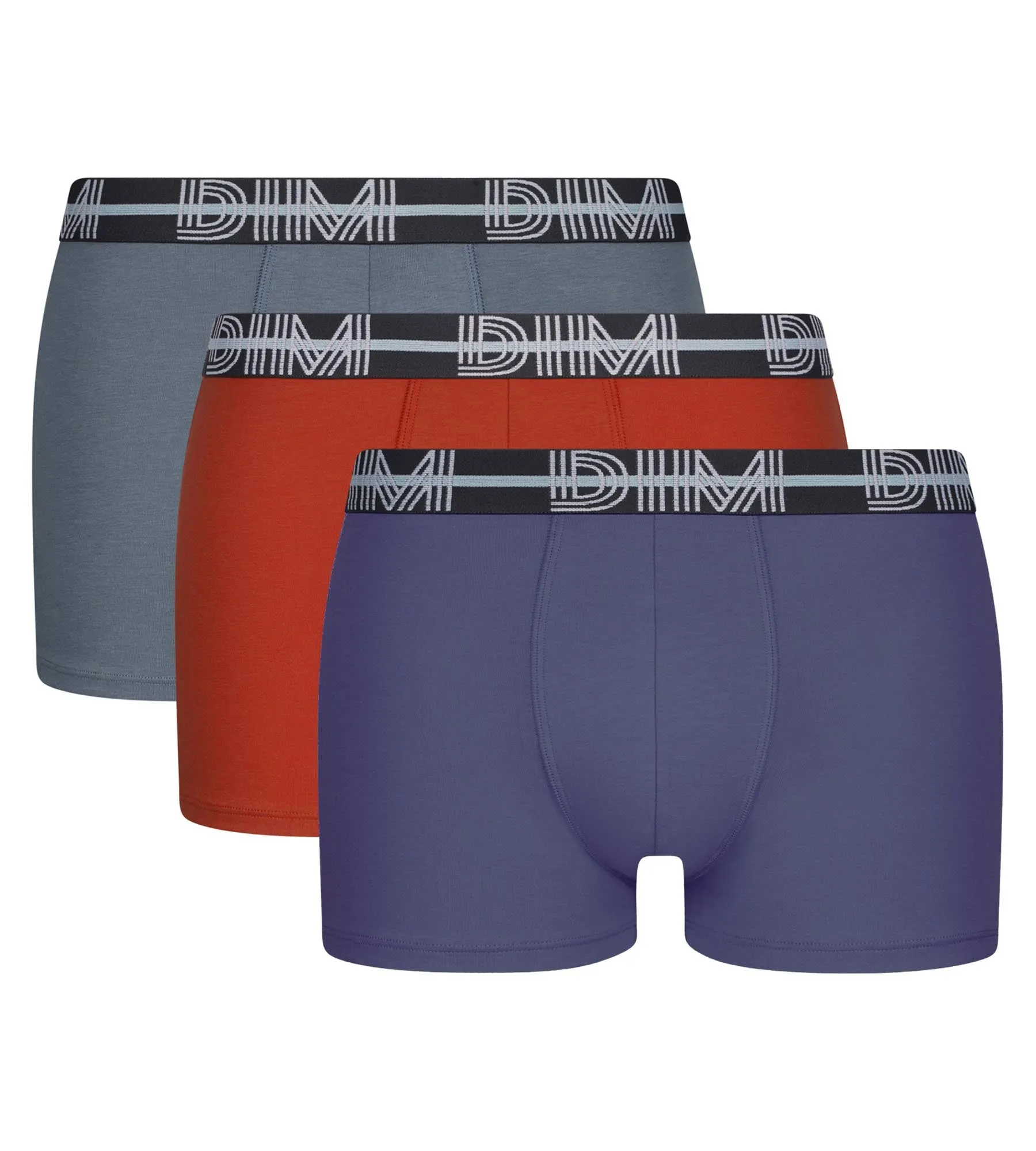 Pack of 3 Men's 3D Belted Boxers Blue Red Grey Dim Powerful