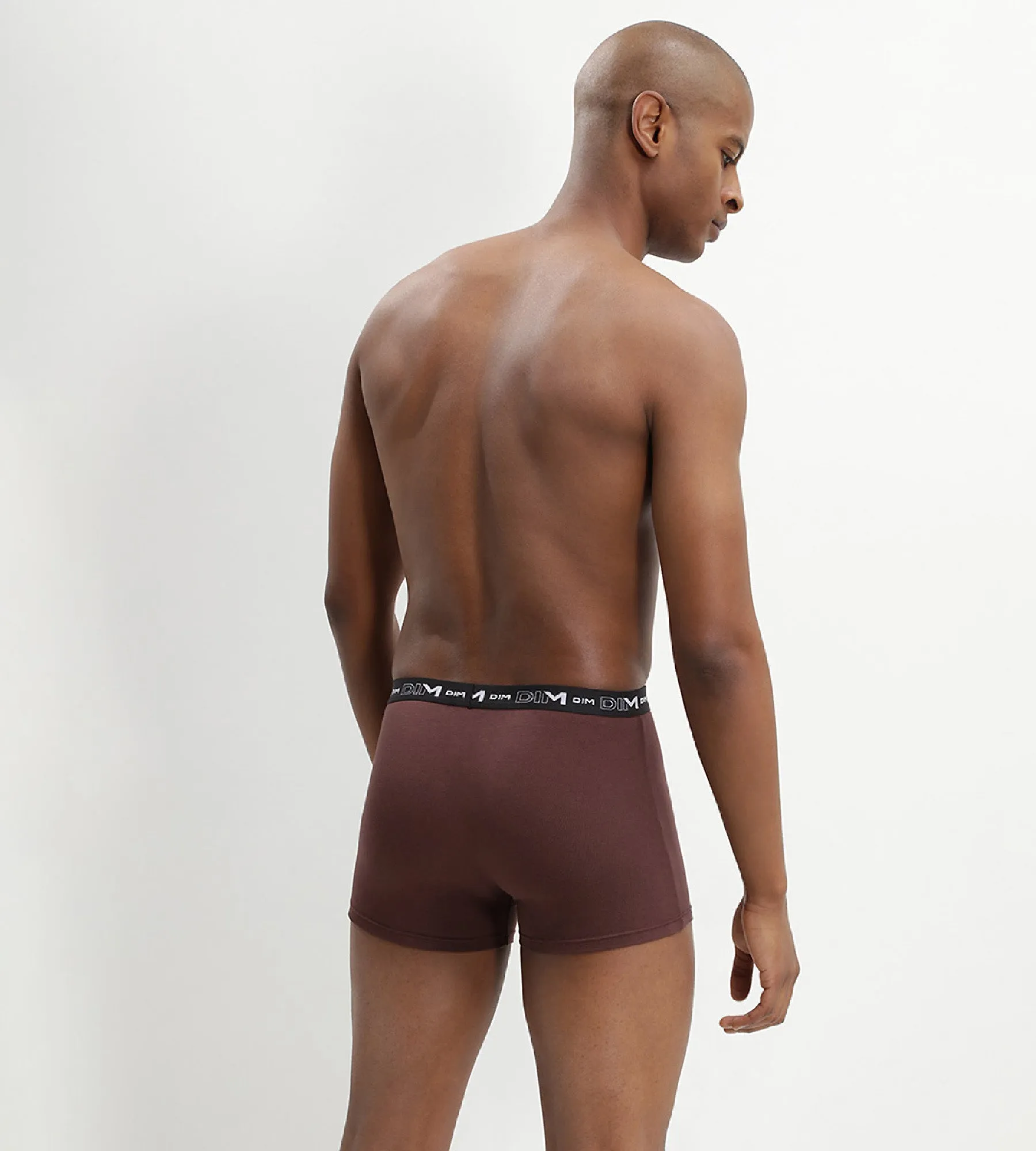 Pack of 3 men's Black Fawn Brown Cotton Stretch boxers with graphics on waistband