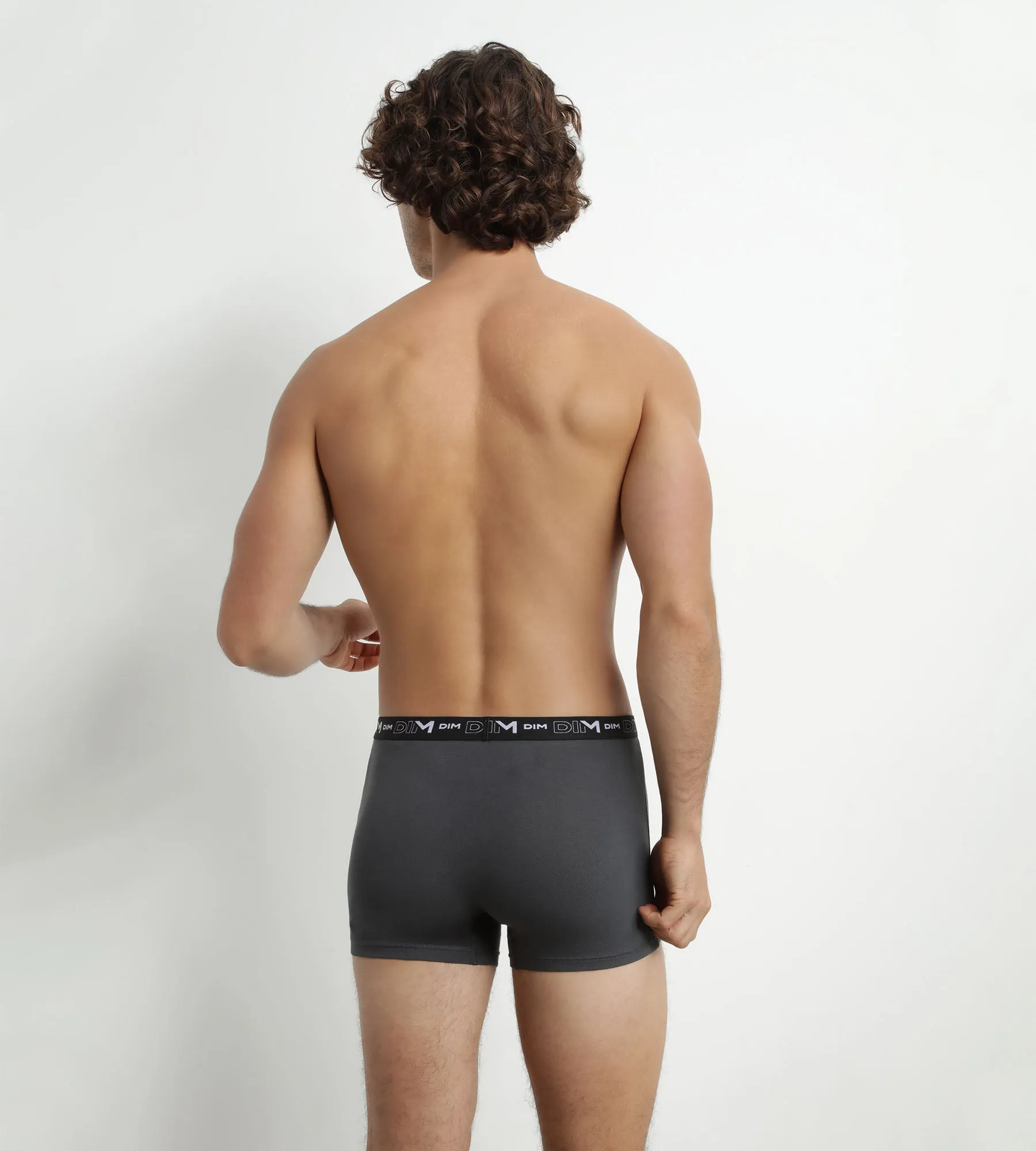 Pack of 3 Men's Black Grey Cotton Stretch Boxers Dim