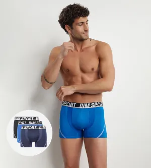 Pack of 3 men's Blue Dim Sport thermo-regulating microfibre boxers
