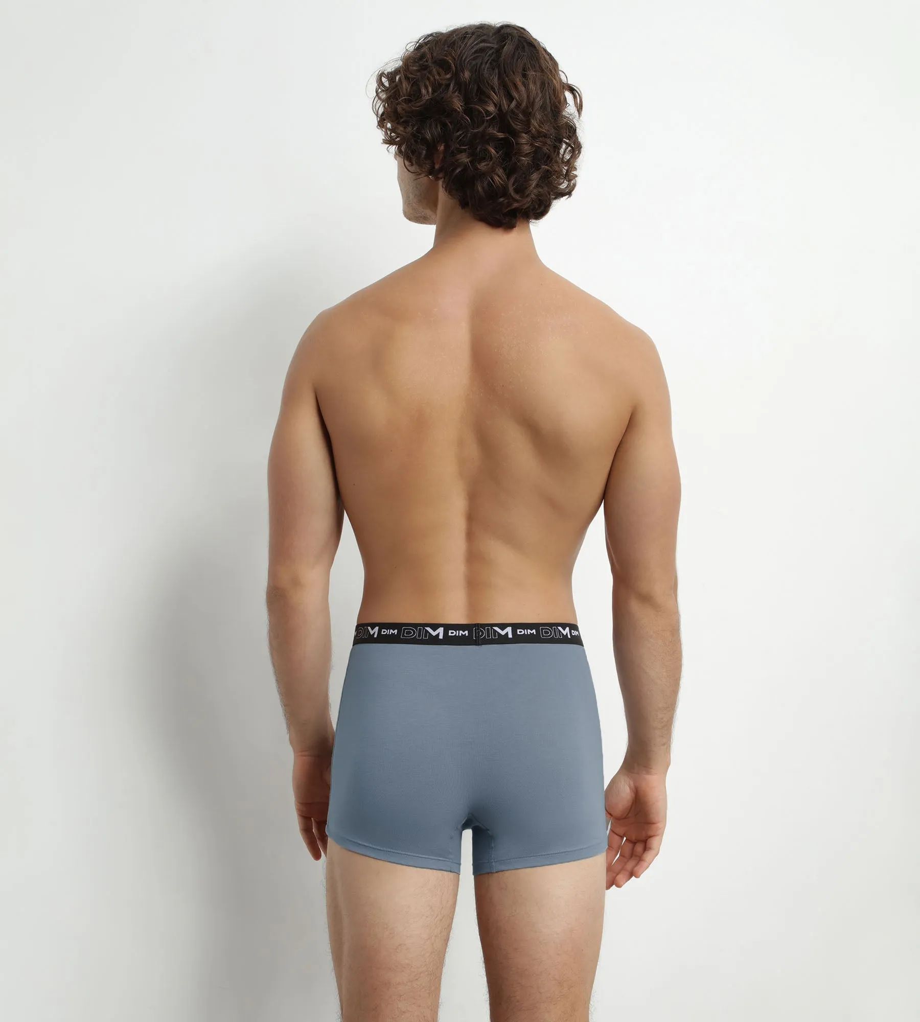 Pack of 3 Men's Boxers Black Grey Contrast Waistband Dim Cotton Stretch