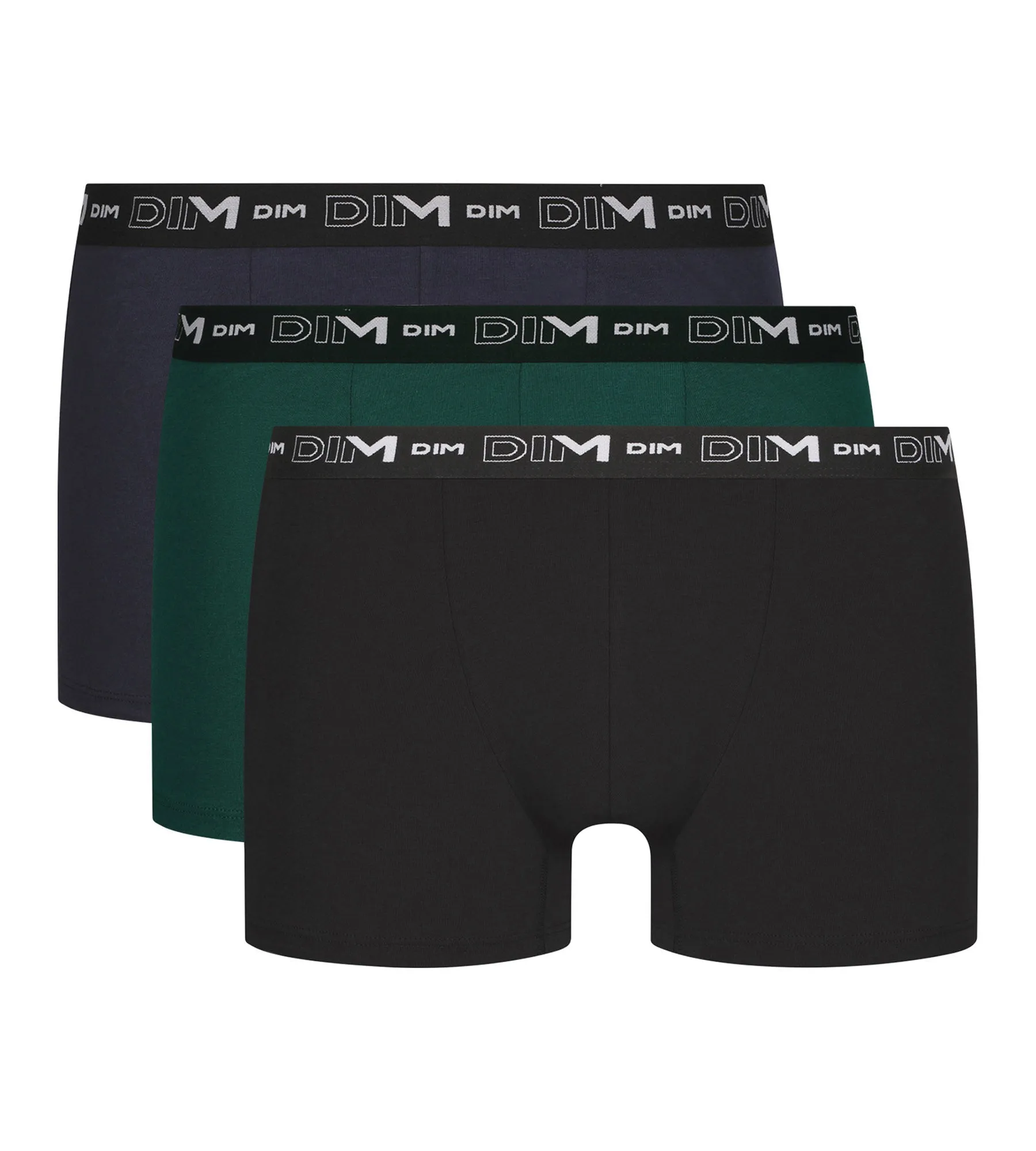 Pack of 3 Men's Cotton Boxers Green Blue Dim Cotton Stretch