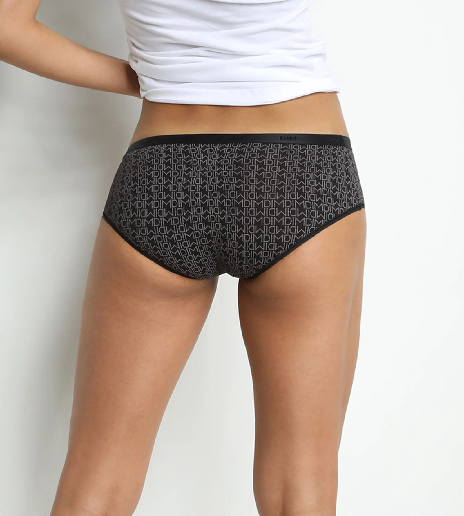 Pack of 3 pairs of Les Pockets Coton boyshorts in black