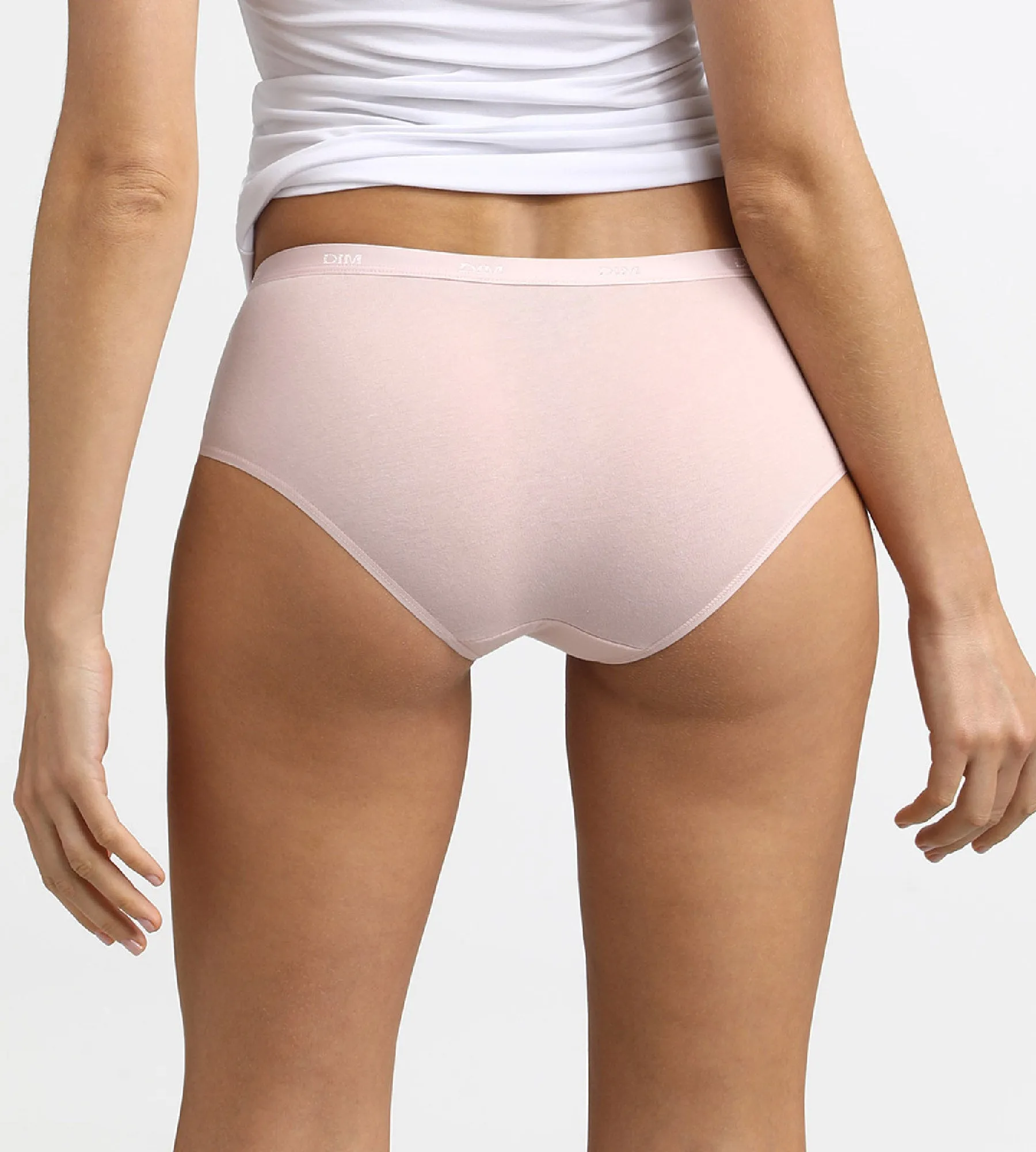 Pack of 3 pairs of Les Pockets Coton boyshorts in nude/pink/pearl