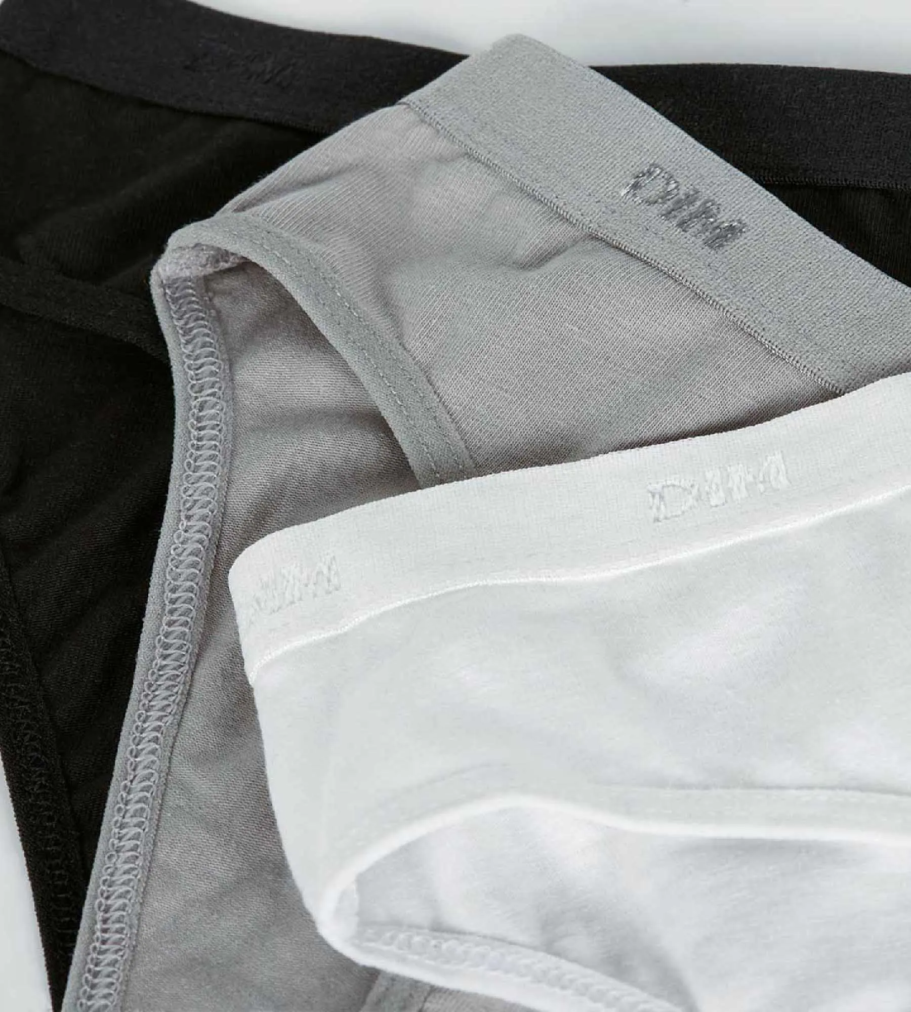 Pack of 3 white, black and grey knickers Les Pockets DIM Girl