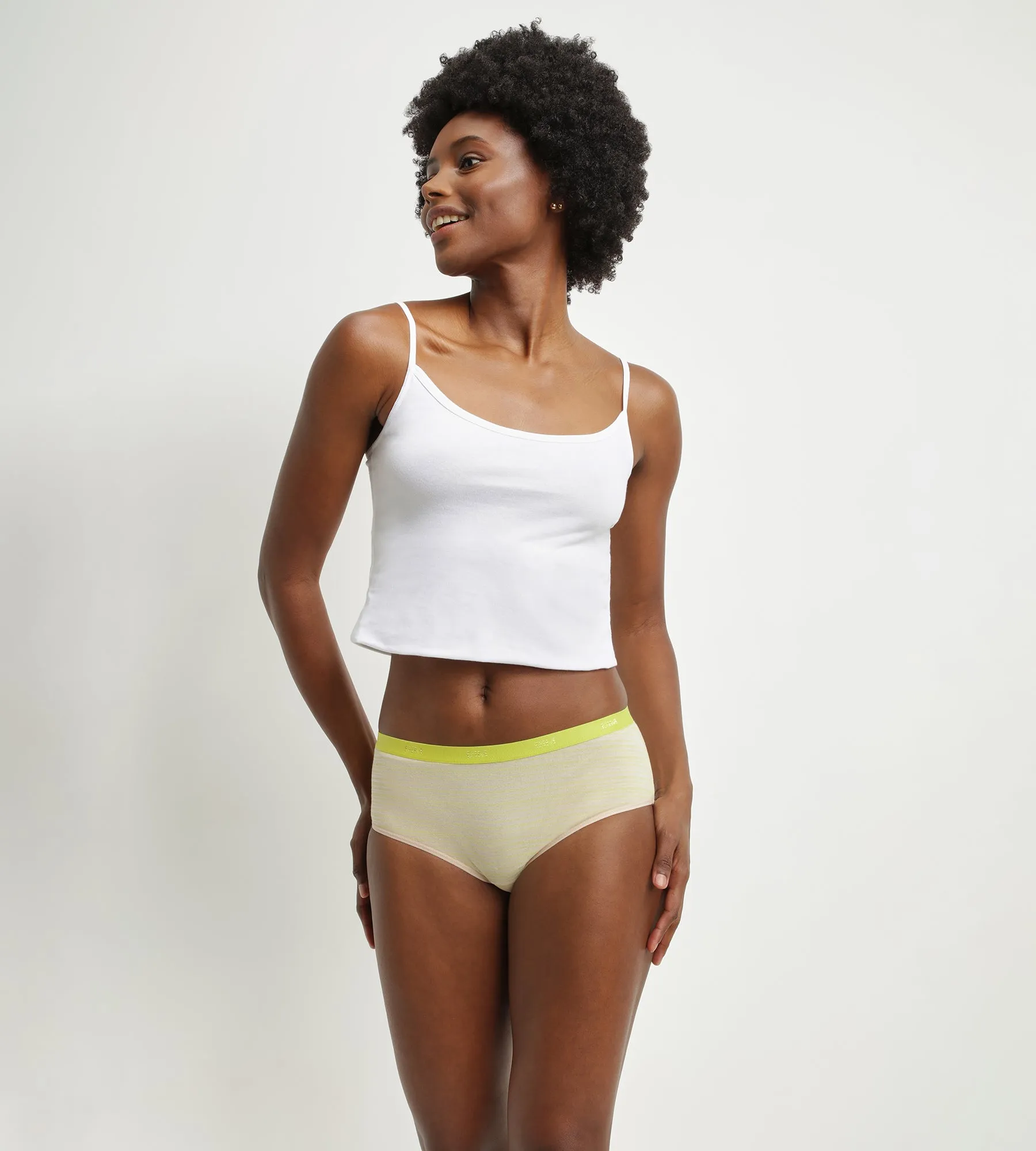 Pack of 5 pink stretch cotton boxers for women Dim Les Pockets