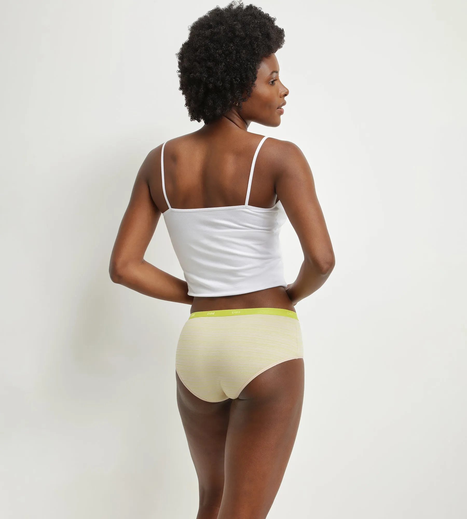 Pack of 5 pink stretch cotton boxers for women Dim Les Pockets