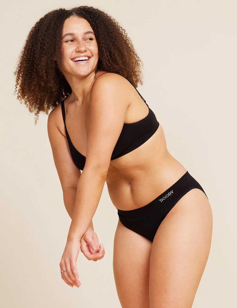 Period & Leak Proof - Hipster Bikini - Light - Black