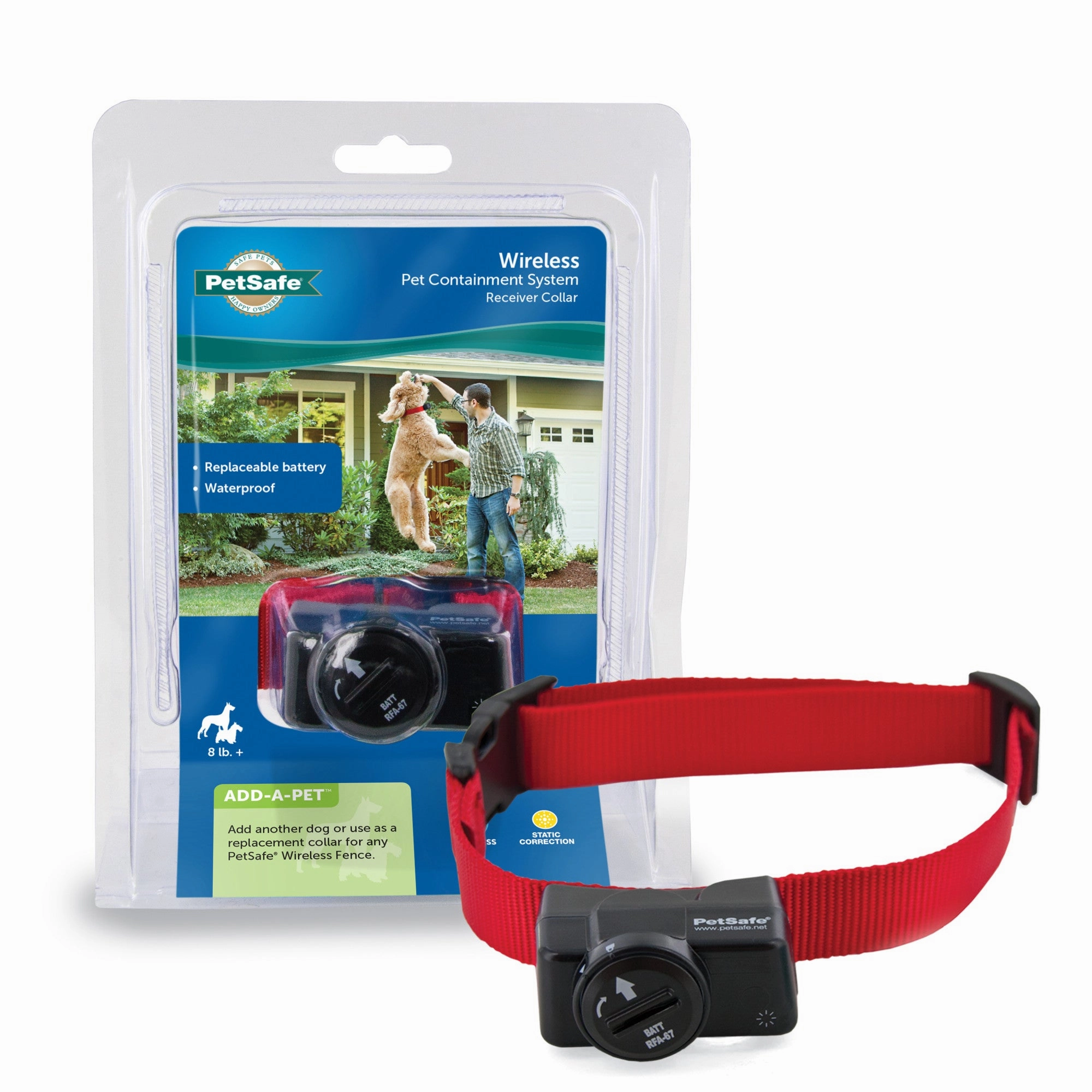 PetSafe Wireless Pet Containment System Receiver Collar Only for Dogs and Cats over 5 lb., Waterproof with Tone and Static Correction - From The Parent Company of INVISIBLE FENCE Brand