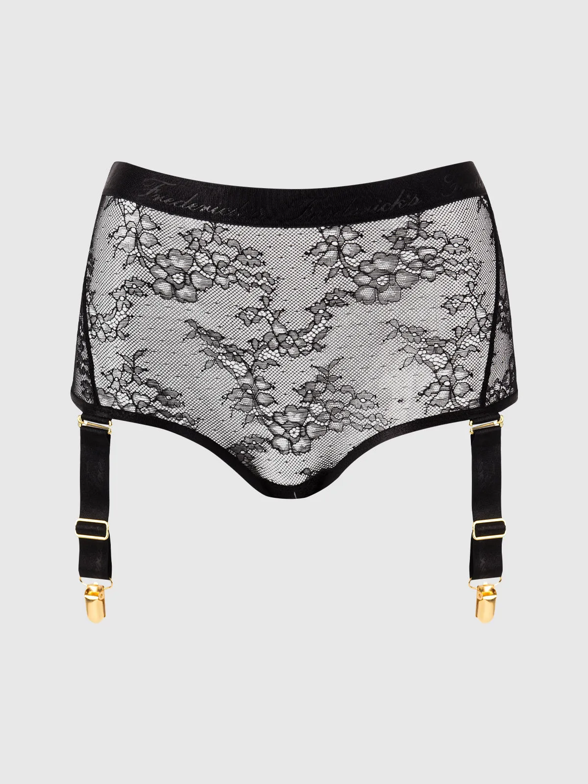 Pia Lace Cutout & High-Waist Garter Panty