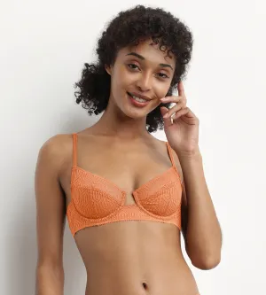 Push-up graphic lace bra Noisette Mod by Dim